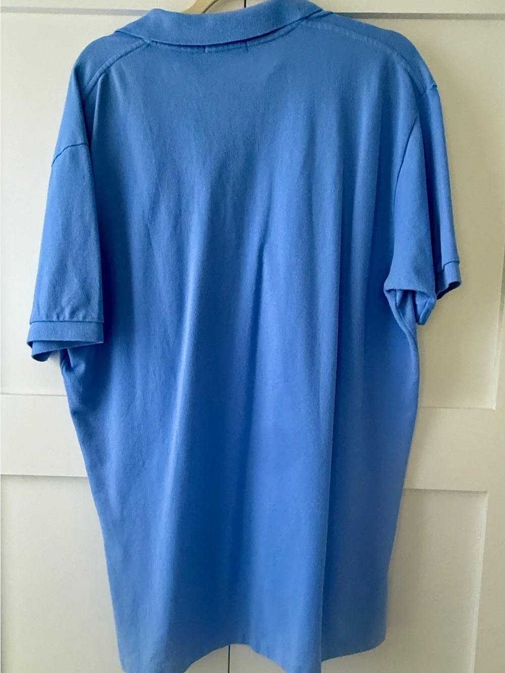 Ralph Lauren Blue Polo with Orange Pony Embroidery